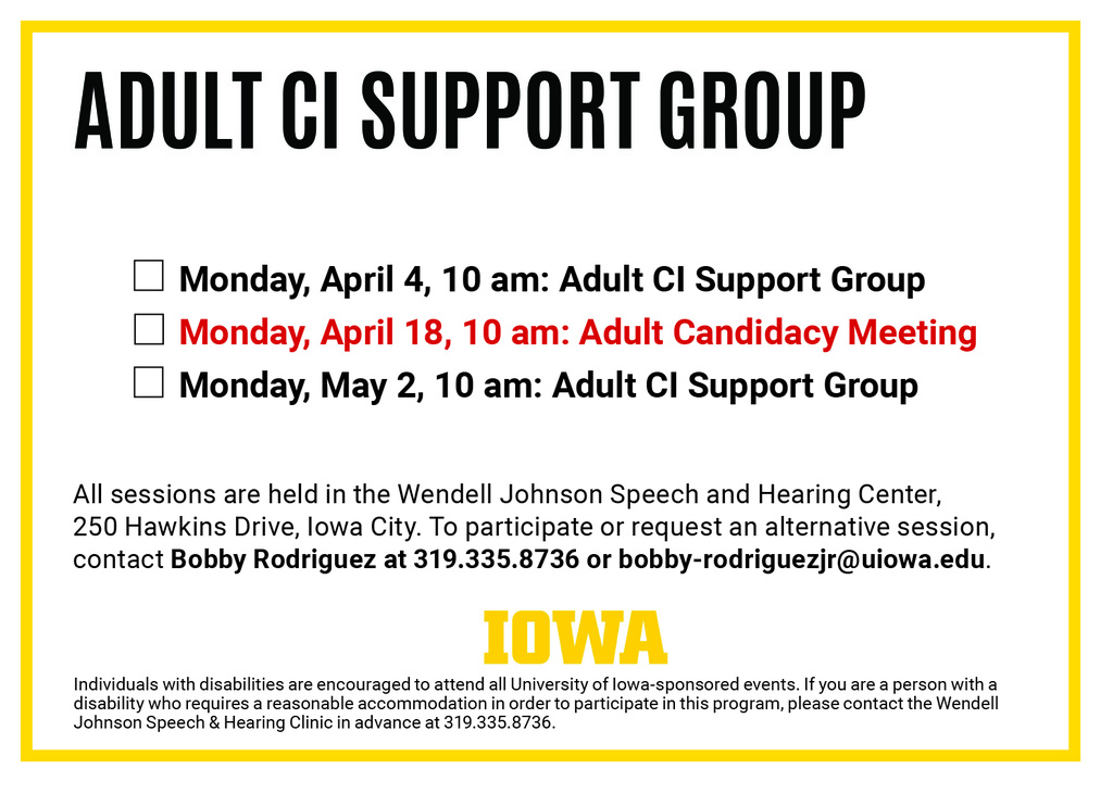CI support group invitation