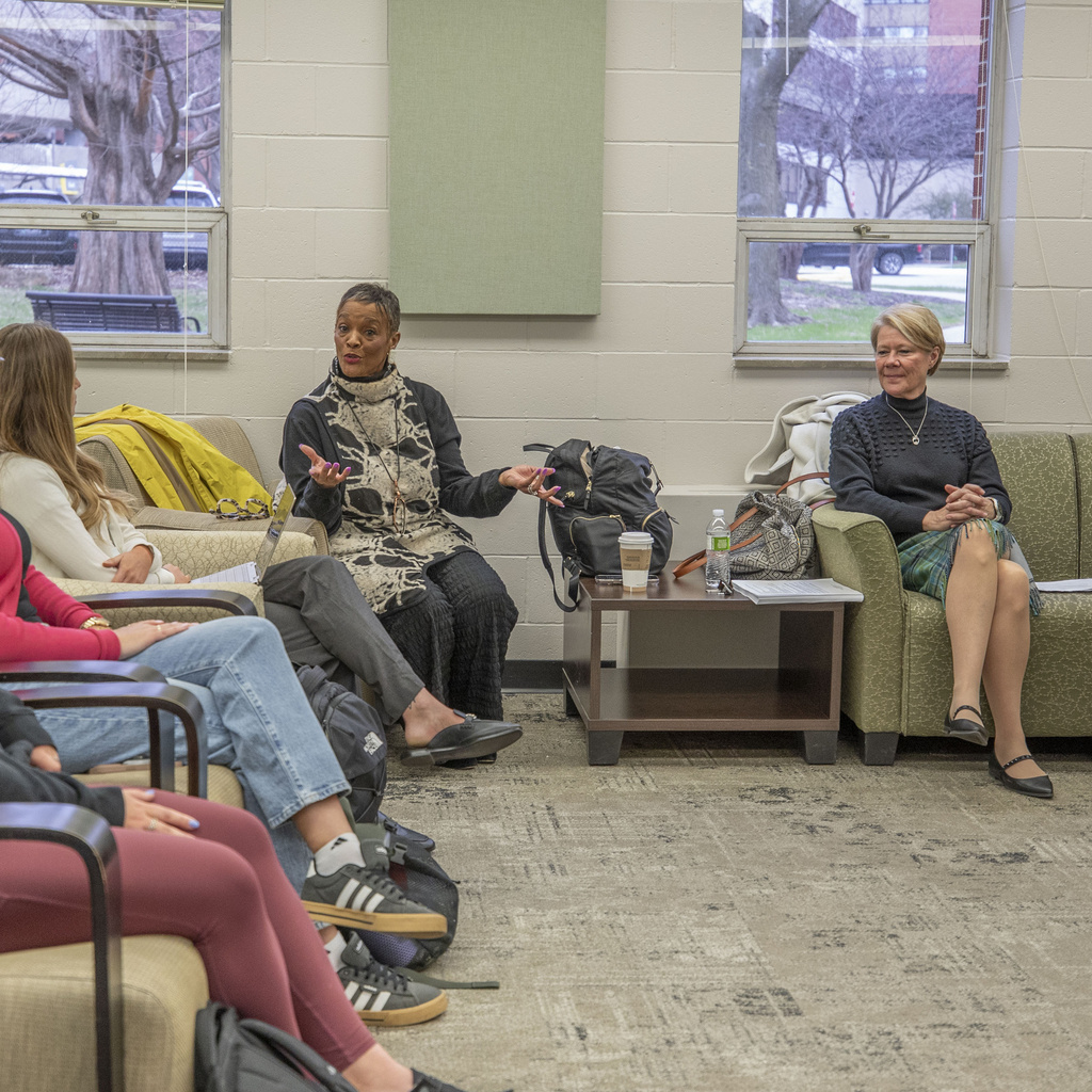Students and ASHA leadership interact