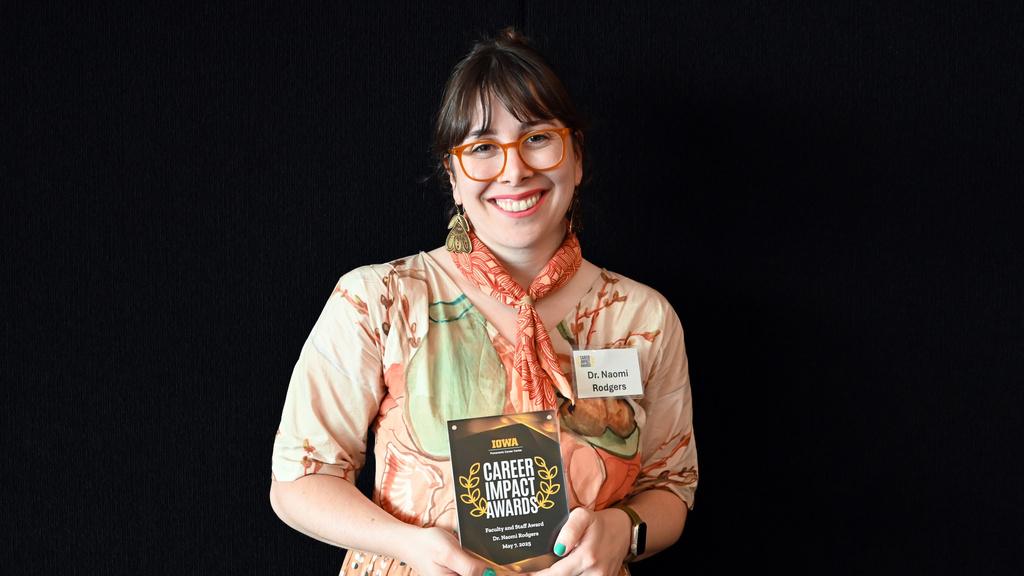 Naomi Rodgers Accepting Her Award